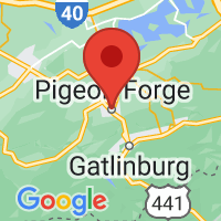 Map of Pigeon Forge, TN